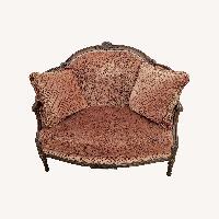 Vintage High Style Settee Armchair