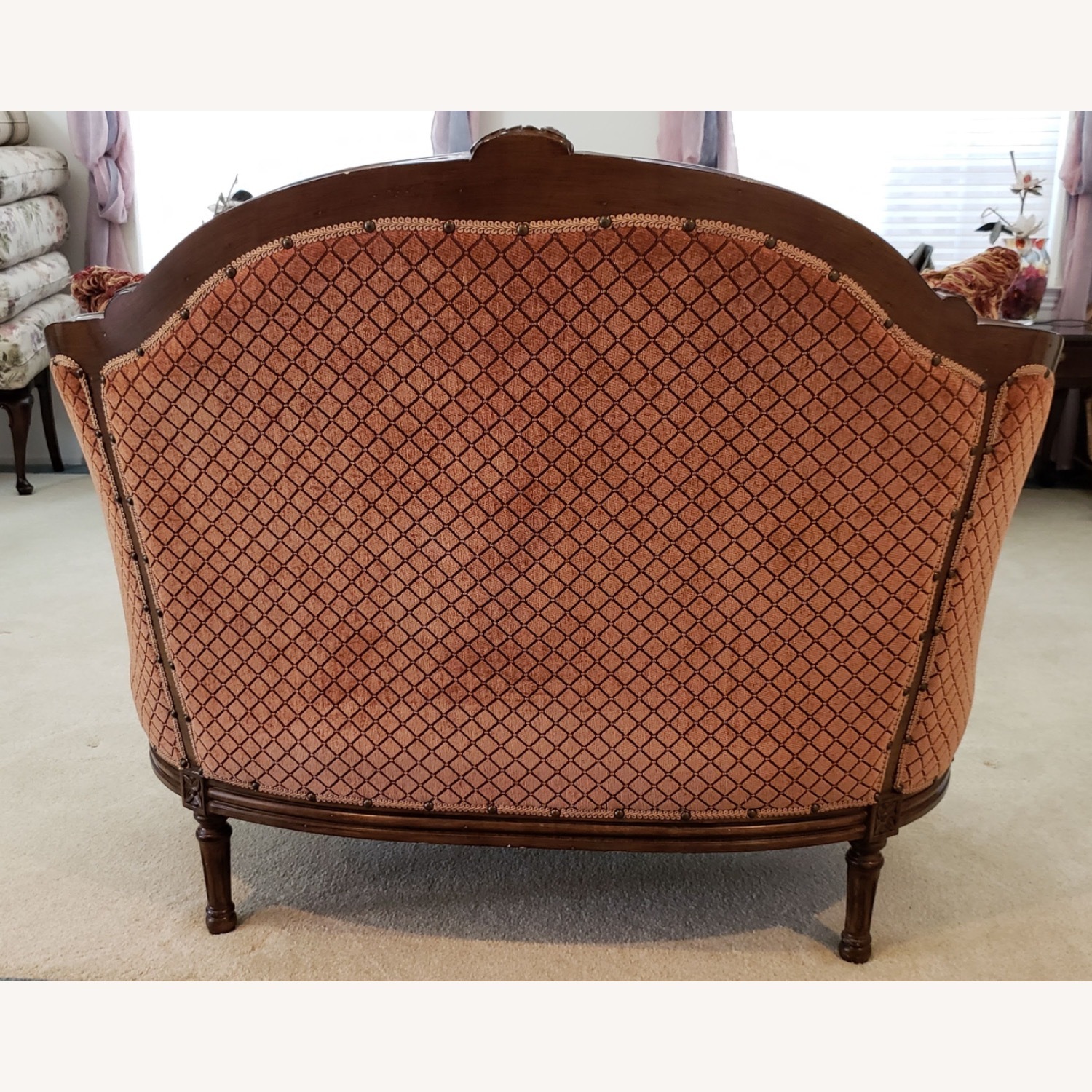 Vintage High Style Settee Armchair - image-2