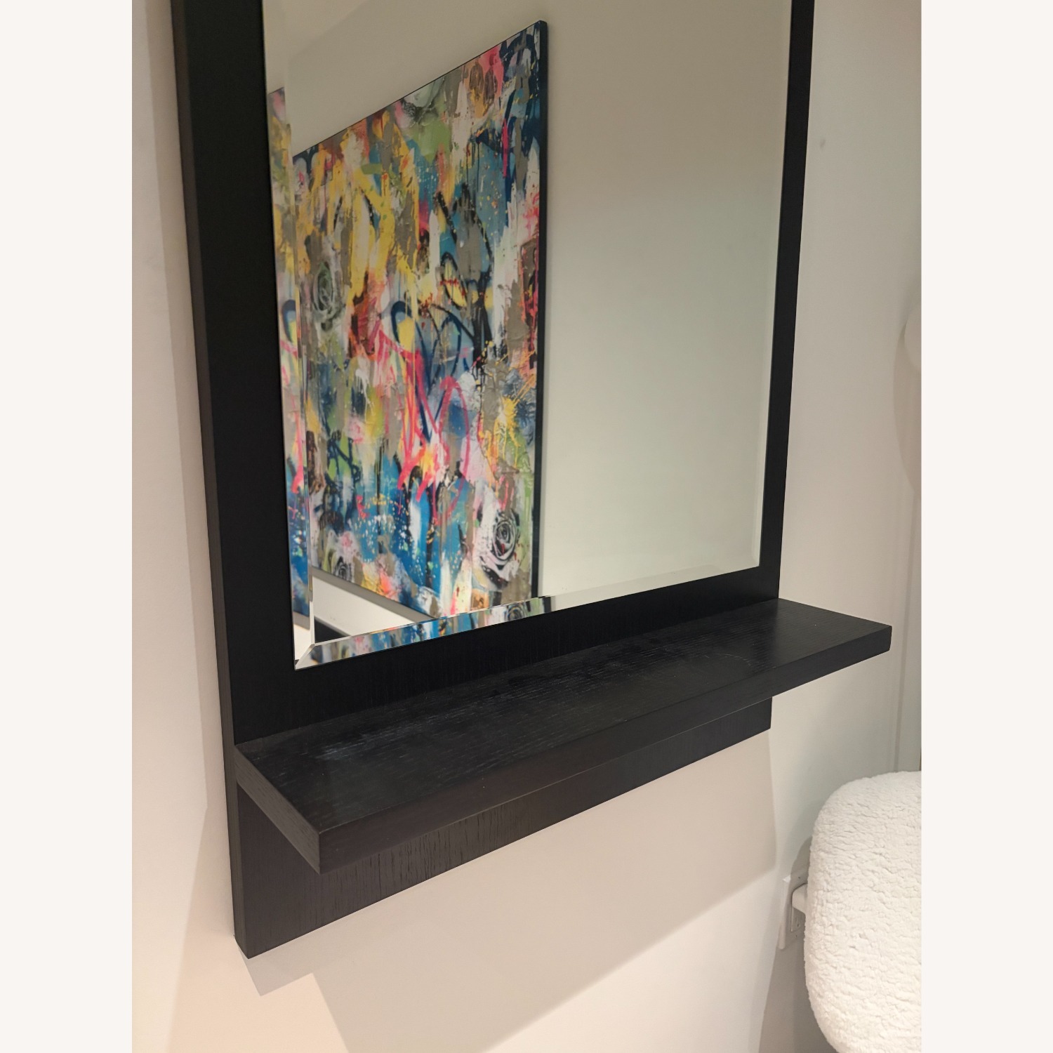 Dark Brown Wood Wall Mirror - image-5