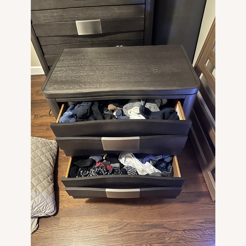 Used Raymour & Flanigan Orion Nightstand with USB Ports for sale on AptDeco