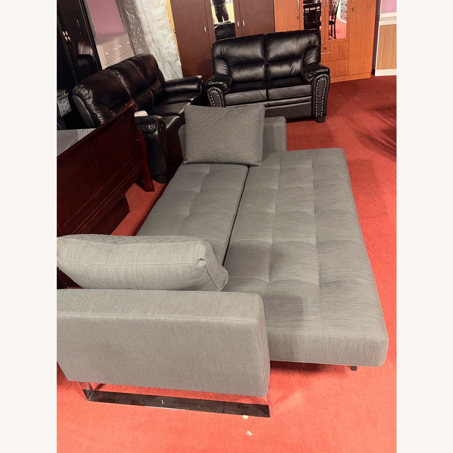 Innovative Home Creations Dark Gray Sleeper Sofa - image-7