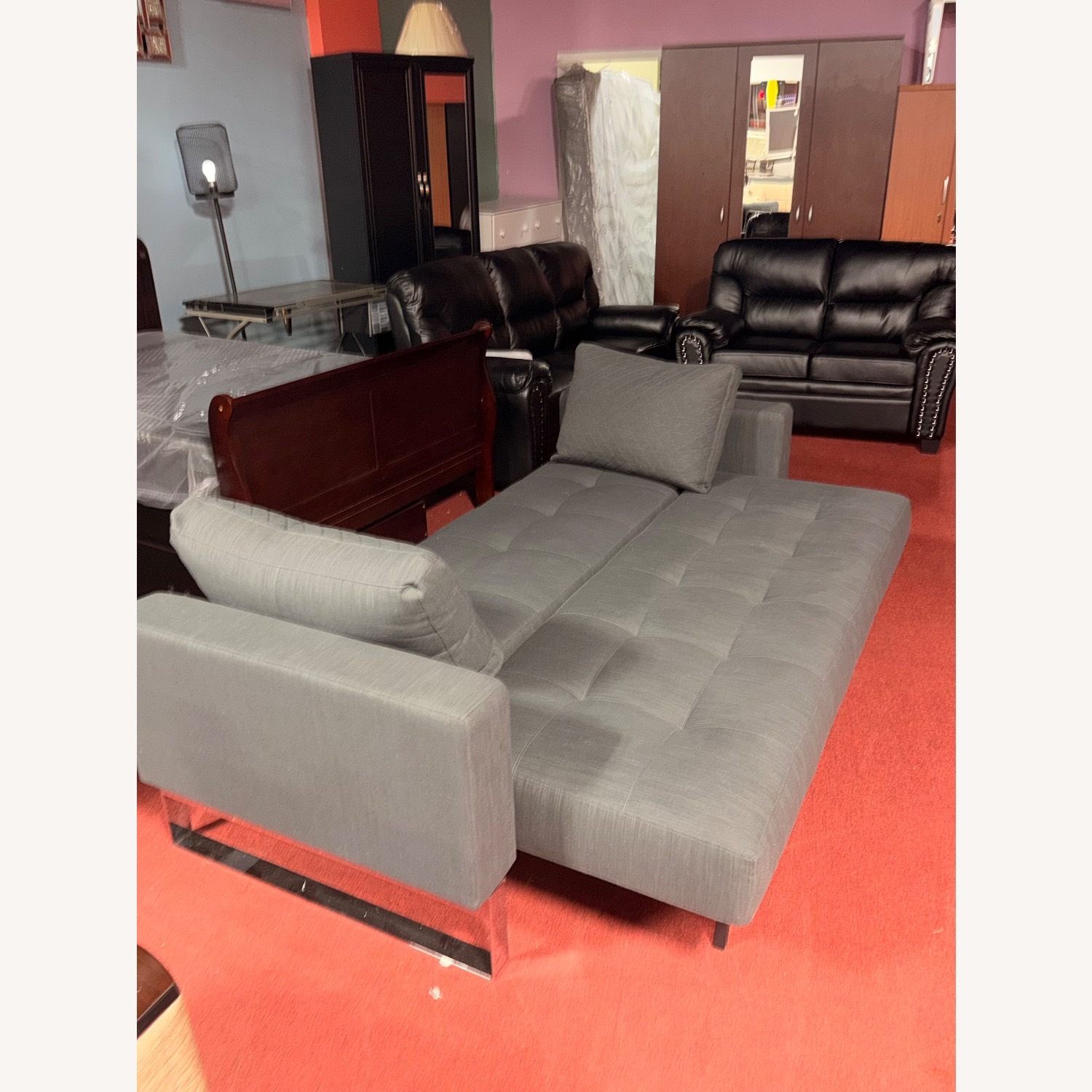 Innovative Home Creations Dark Gray Sleeper Sofa - image-2