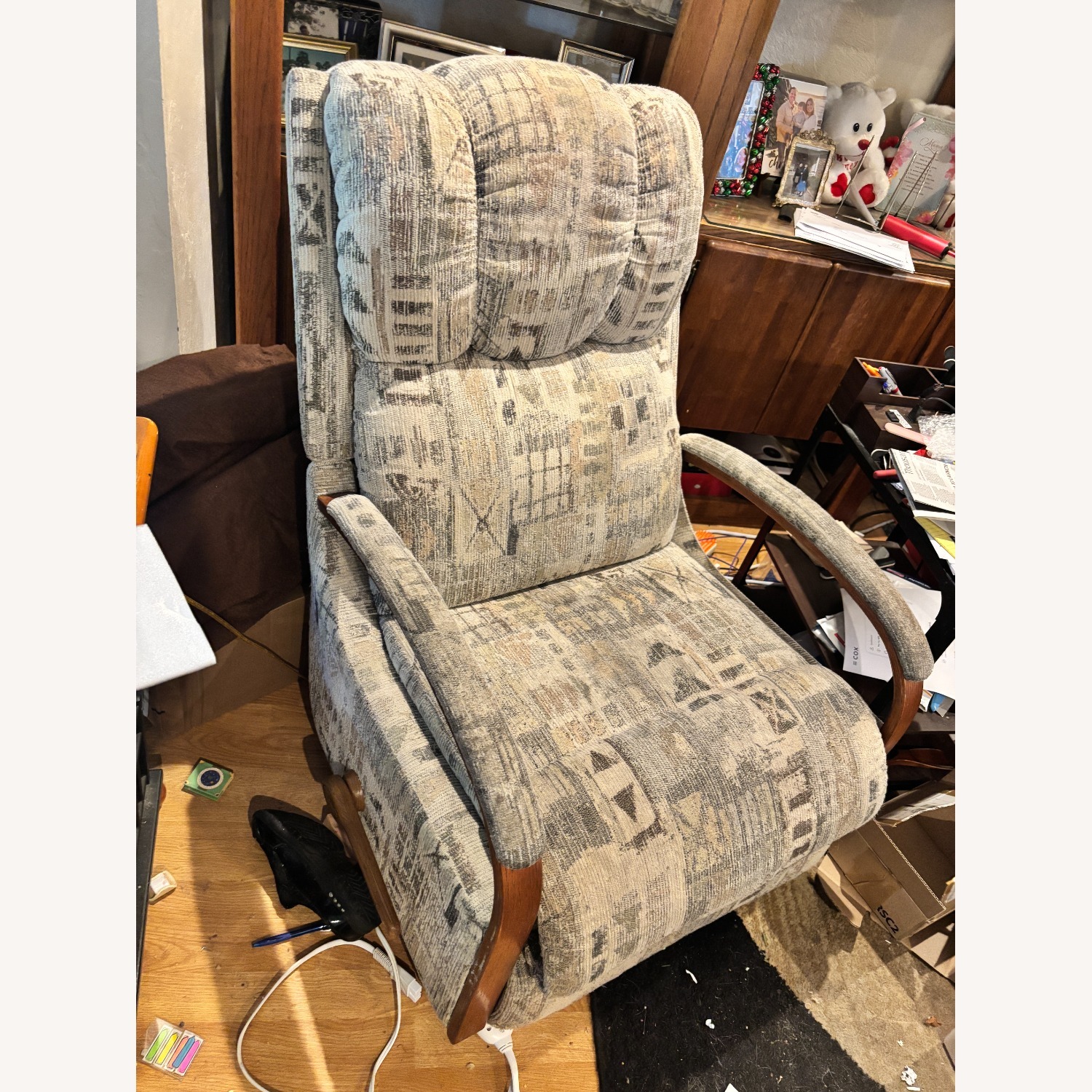 La-Z-Boy Fabric Recliner - White - image-2