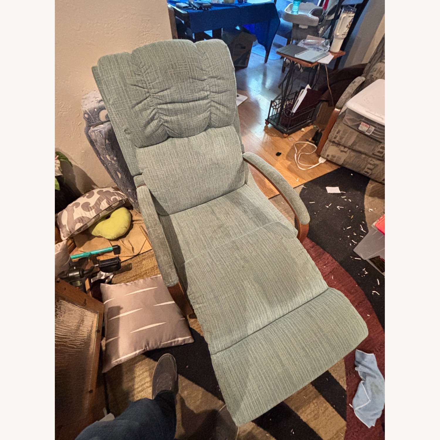 La-Z-Boy Blue Fabric Recliner - image-2