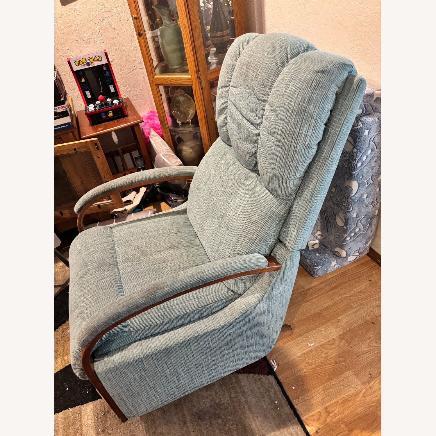 La-Z-Boy Blue Fabric Recliner - image-3