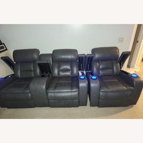 Used The Roomplace Dark Gray 2 Seater Sofa for sale on AptDeco