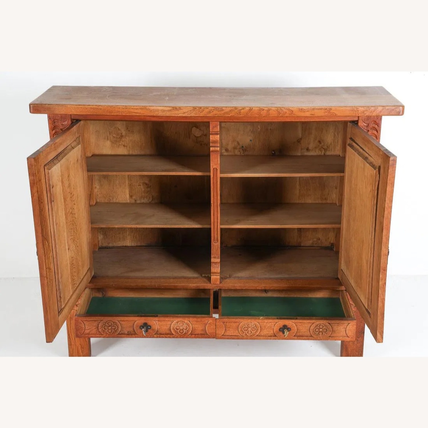 Vintage Danish Modern Natural Wood Sideboard - image-4
