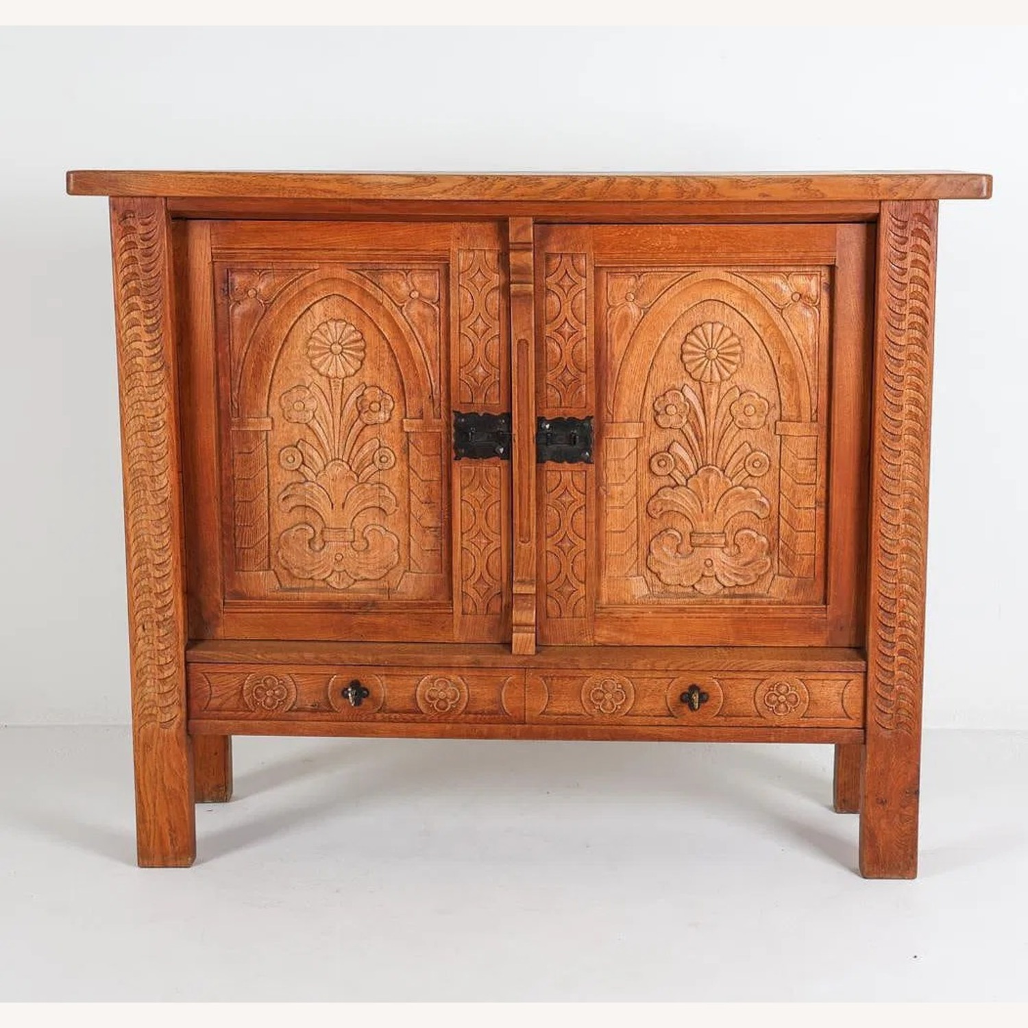 Vintage Danish Modern Natural Wood Sideboard - image-8