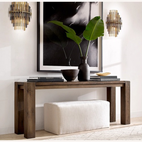 Used Restoration Hardware Reclaimed Russian Oak Parsons Console Table for sale on AptDeco