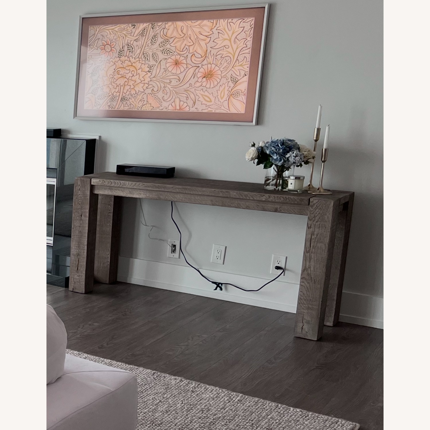 Restoration Hardware Reclaimed Russian Oak Parsons Console Table - image-1