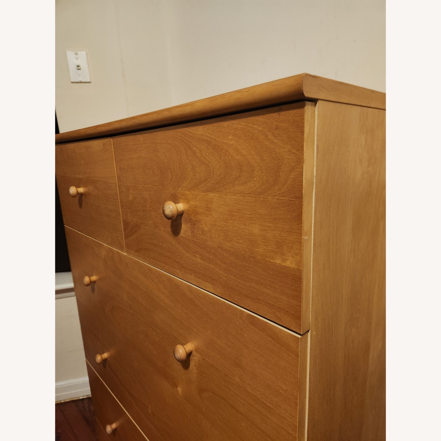 6-Drawer, Tall and Wide, Blonde, Veneer Dresser - image-1