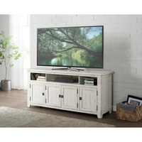 Nantucket Farmhouse Solid Wood TV Stand with Storage 