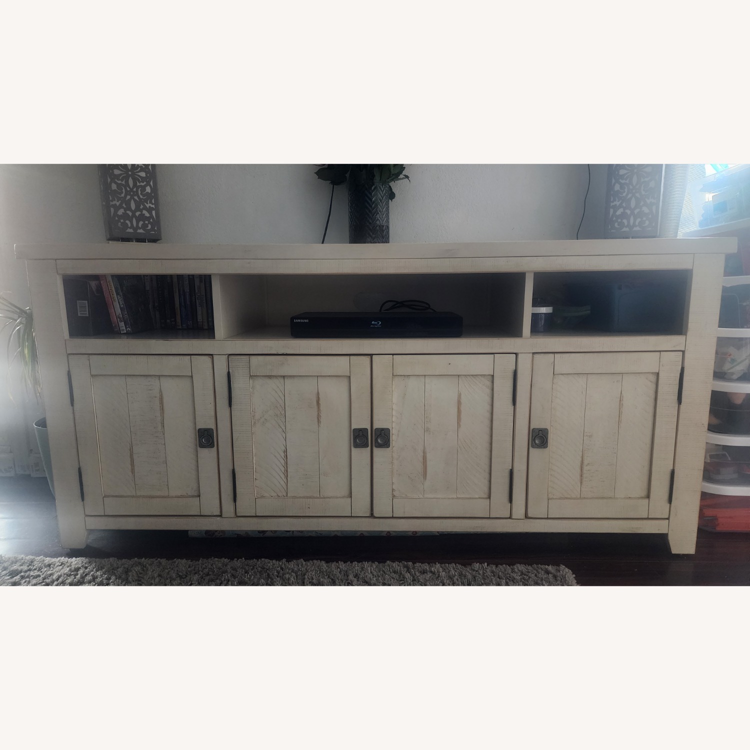 Nantucket Farmhouse Solid Wood TV Stand with Storage  - image-1