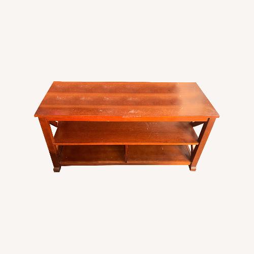 Used Amazon Dark Brown Coffee Table for sale on AptDeco