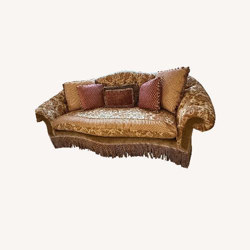 Used Safavieh Gold Fabric 3+ Seater Sofa for sale on AptDeco