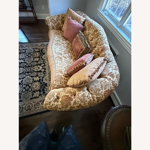 Used Safavieh Gold Fabric 3+ Seater Sofa for sale on AptDeco