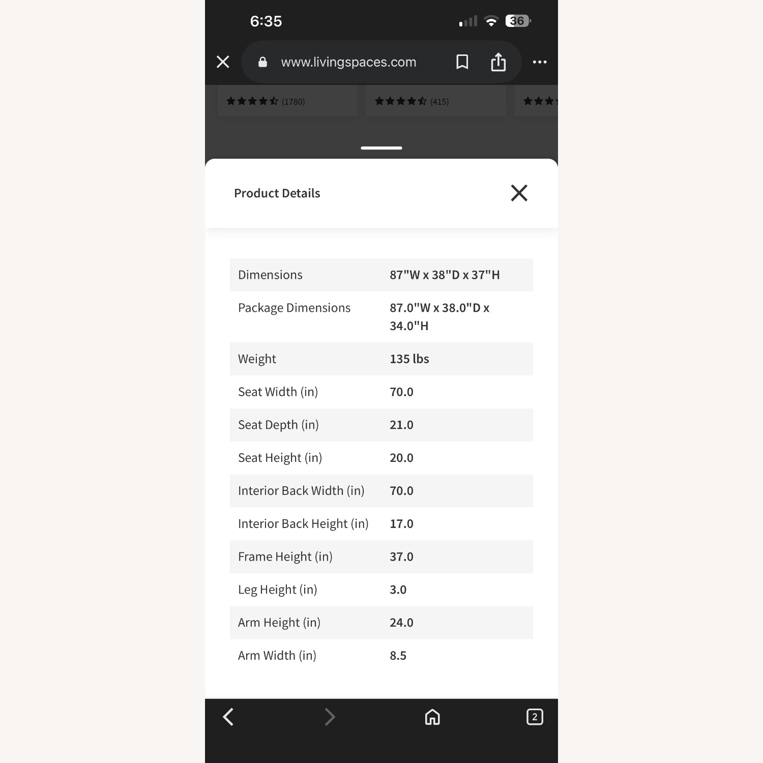 Living Spaces Eleanor Sofa - image-2