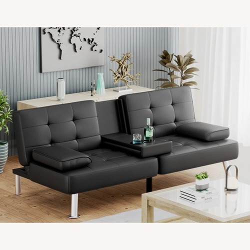 Used  Abbigale 65.8'' Faux Leather Reclining Sleeper Sofa for sale on AptDeco