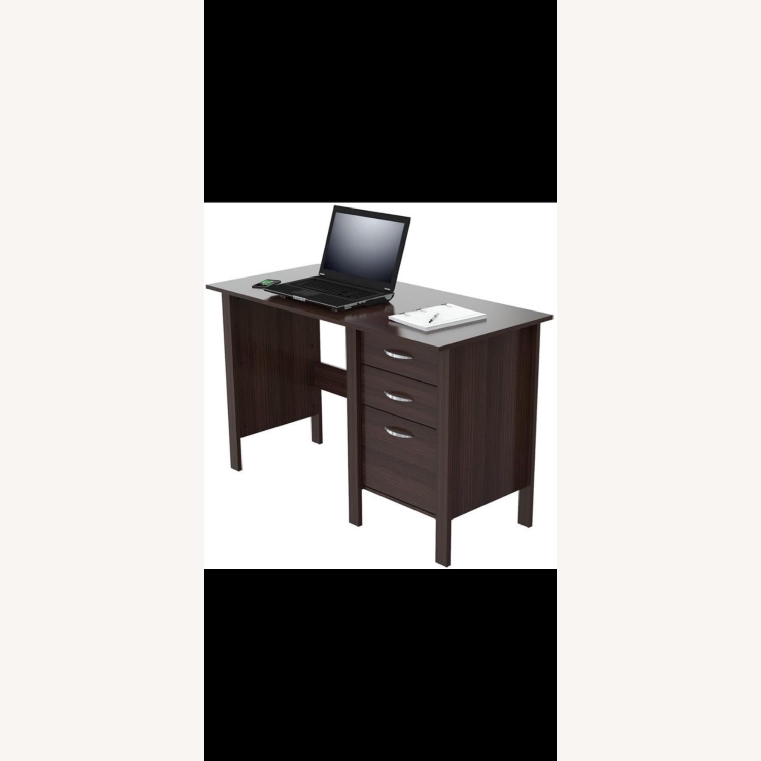 Inval America Dark Brown Wood Desk - image-3