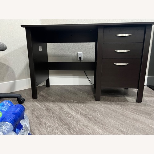 Used Inval America Dark Brown Wood Desk for sale on AptDeco