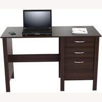 Inval America Dark Brown Wood Desk
