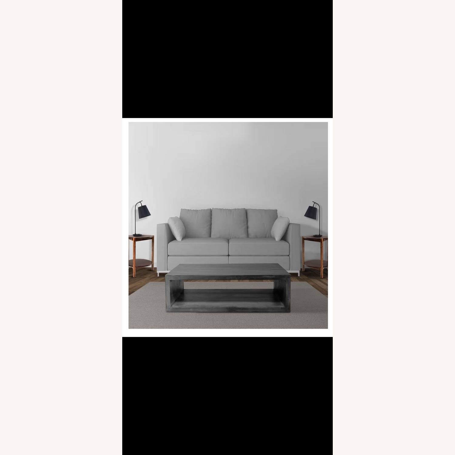 Urban Port Dark Gray Wood Coffee Table  - image-3