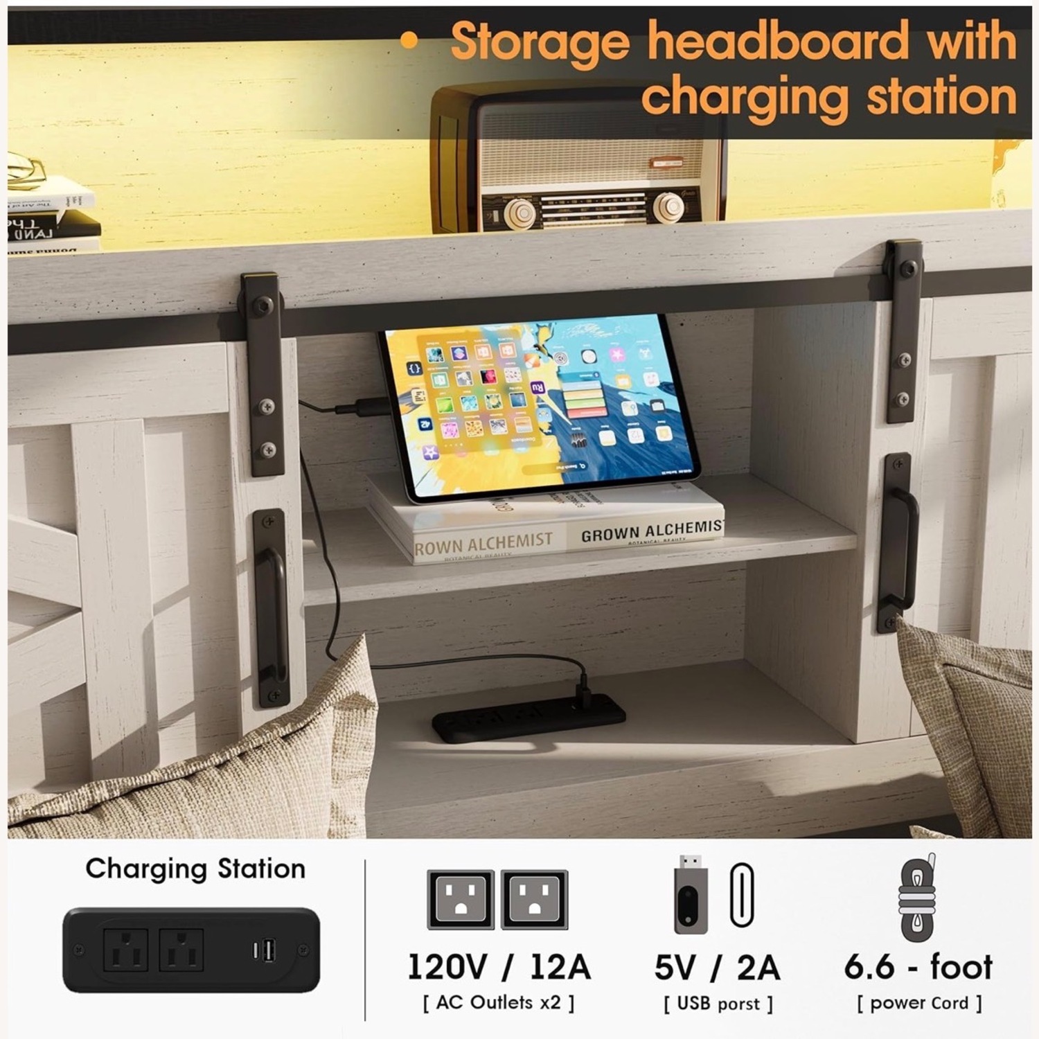 Wayfair White Wood Full Bed - image-1