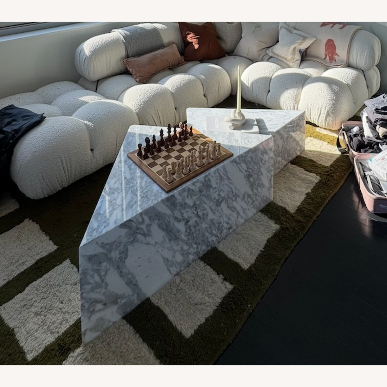 Rove Concepts Terra White Marble Coffee Table Set - image-2