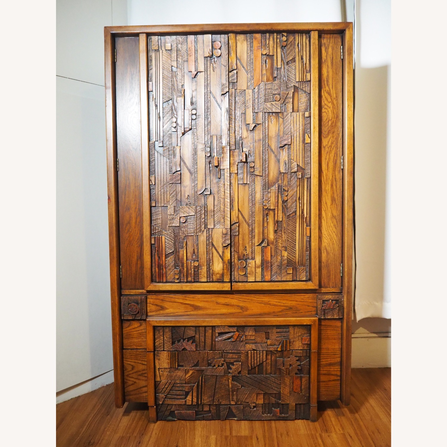 Lane Furniture Pueblo Dark Brown Wood Armoire - image-1