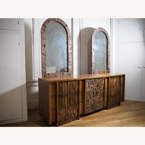 Used Lane Furniture Pueblo Dark Brown Wood Dresser for sale on AptDeco