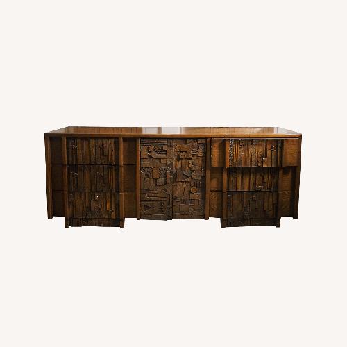 Used Lane Furniture Pueblo Dark Brown Wood Dresser for sale on AptDeco