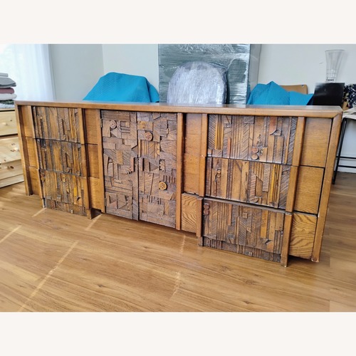 Used Lane Furniture Pueblo Dark Brown Wood Dresser for sale on AptDeco