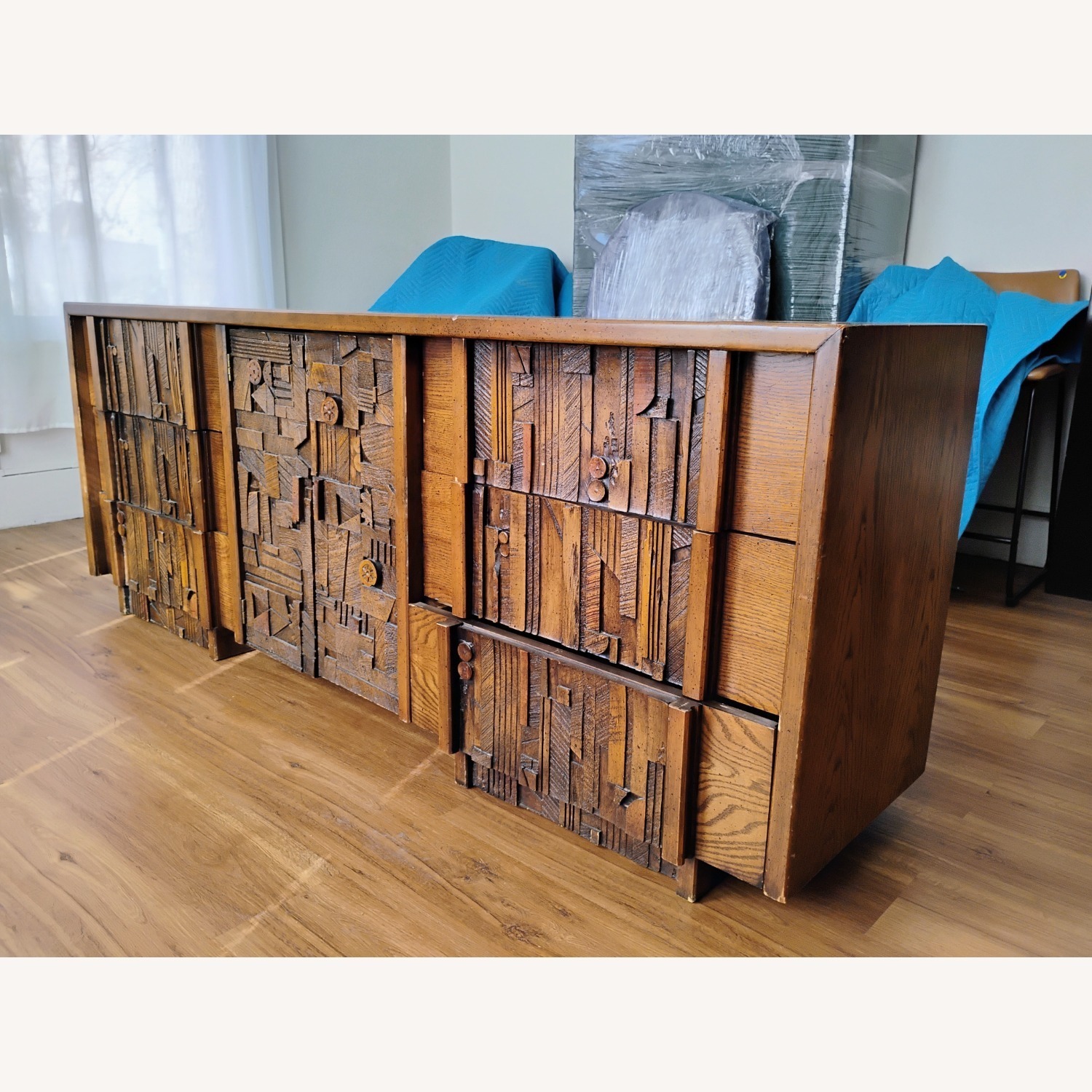 Lane Furniture Pueblo Dark Brown Wood Dresser - image-12