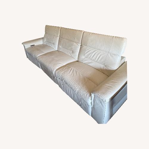 Used Palliser Keoni White Leather 3+ Seater Sofa for sale on AptDeco