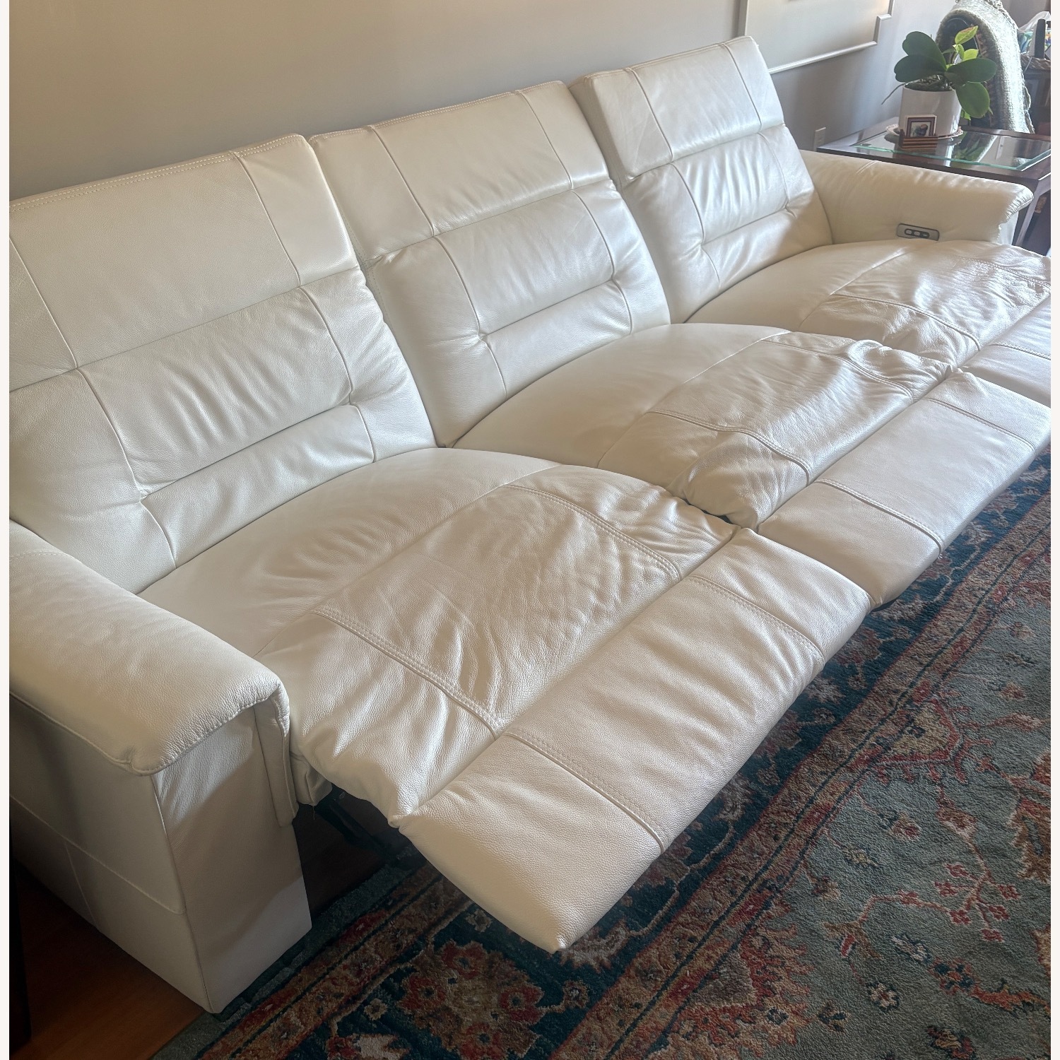 Palliser Keoni White Leather 3+ Seater Sofa - image-1