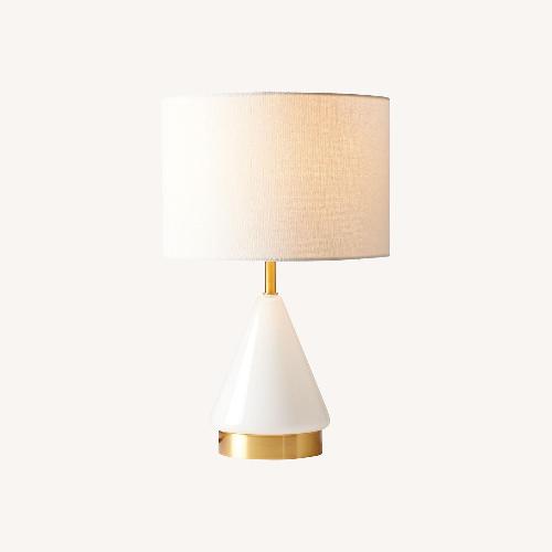Used West Elm Metalized Glass USB Table Lamp (20") for sale on AptDeco