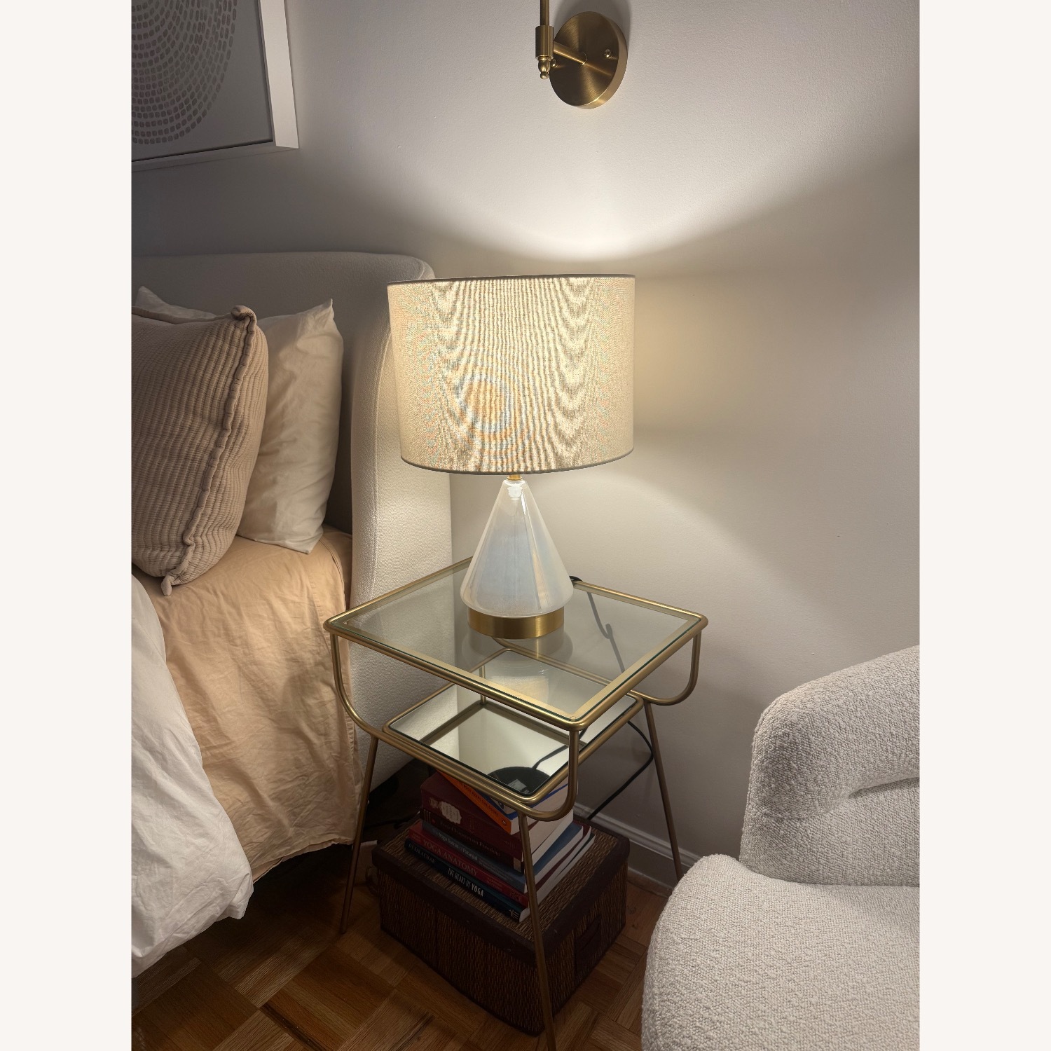 West Elm Metalized Glass USB Table Lamp (20") - image-2