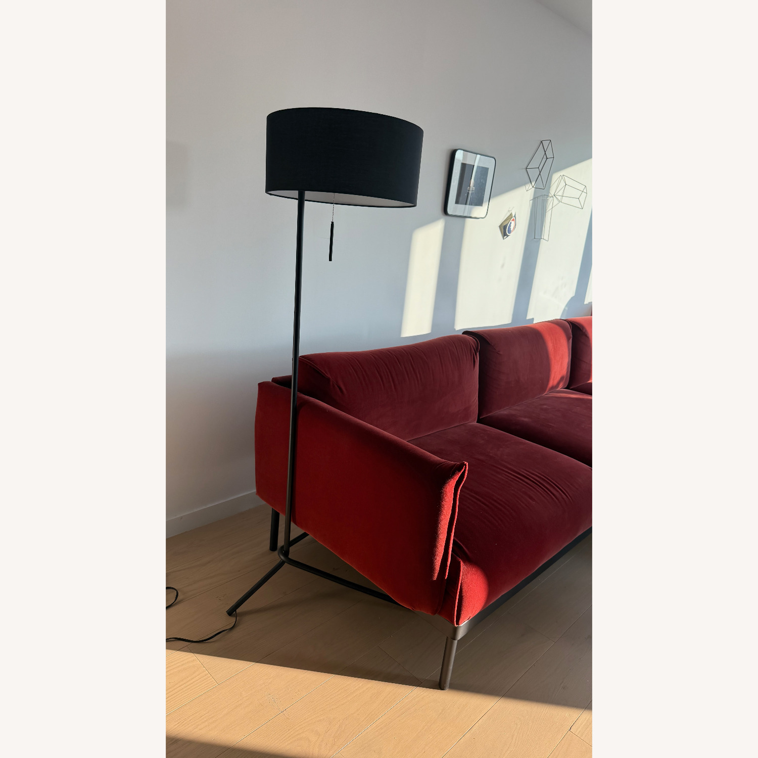 IKEA Applaryd Red Velvet 3+ Piece Sectional - image-3