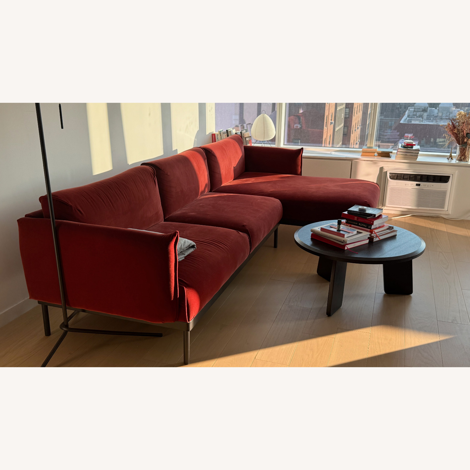 IKEA Applaryd Red Velvet 3+ Piece Sectional - image-2