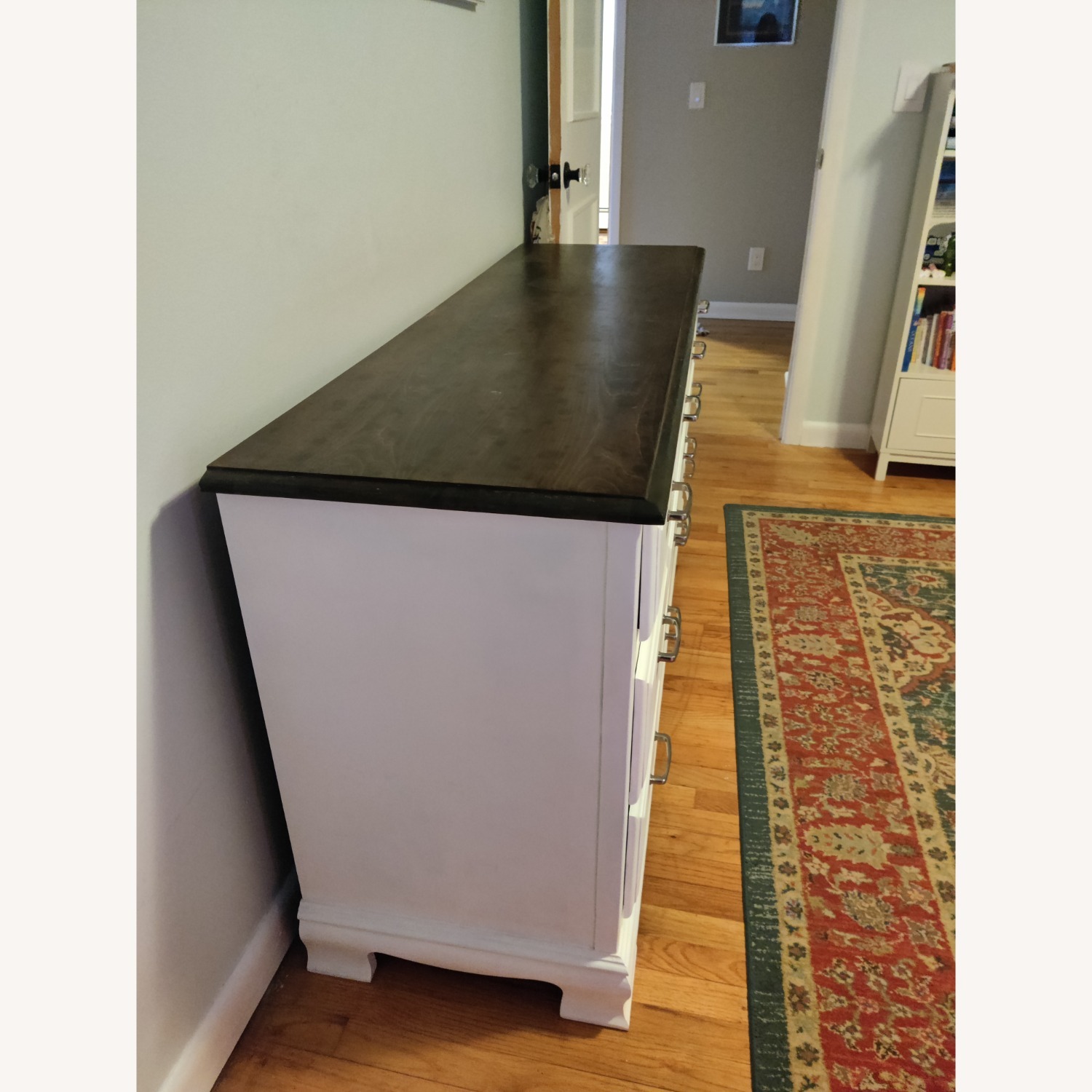 Vintage/Antique Dark Brown Wood Top Dresser - image-2