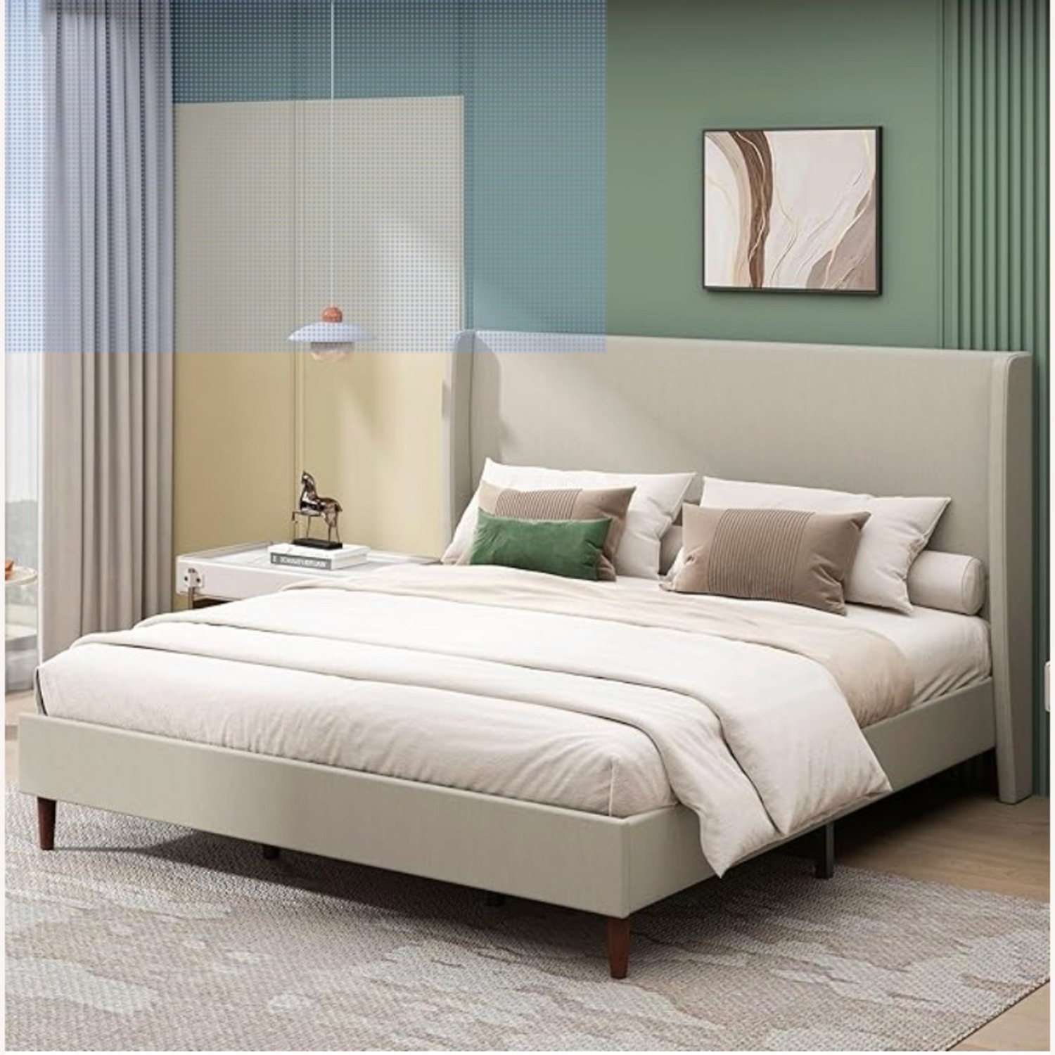 Amazon Natural Fabric King Bed - image-1