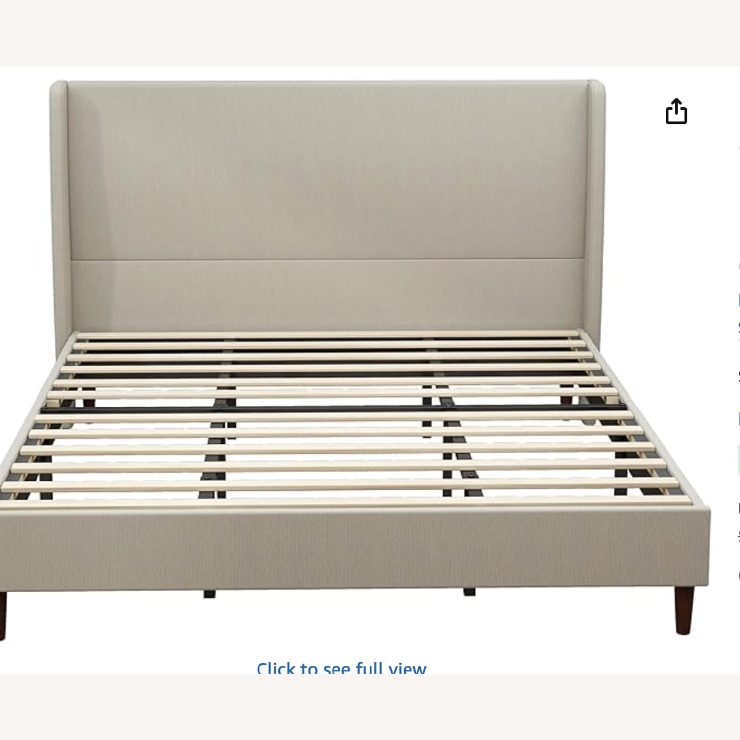 Amazon Natural Fabric King Bed - image-2