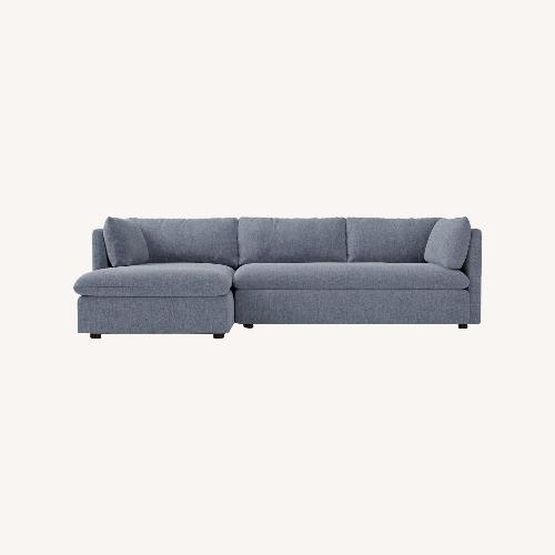 Used West Elm Shelter Light Gray Fabric 2 Piece Sectional for sale on AptDeco