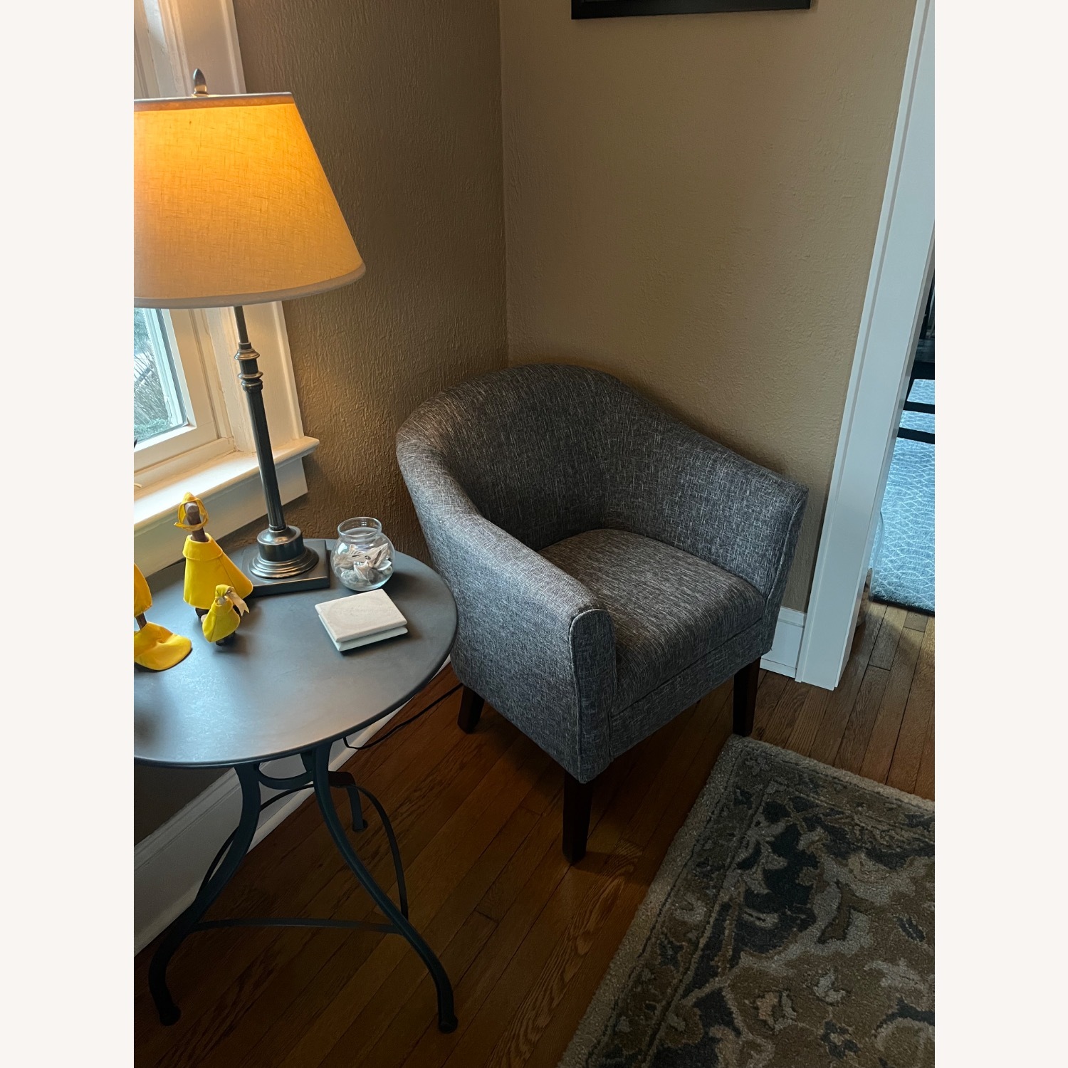 Wayfair Causey Dark Gray Fabric Accent Chair - image-4