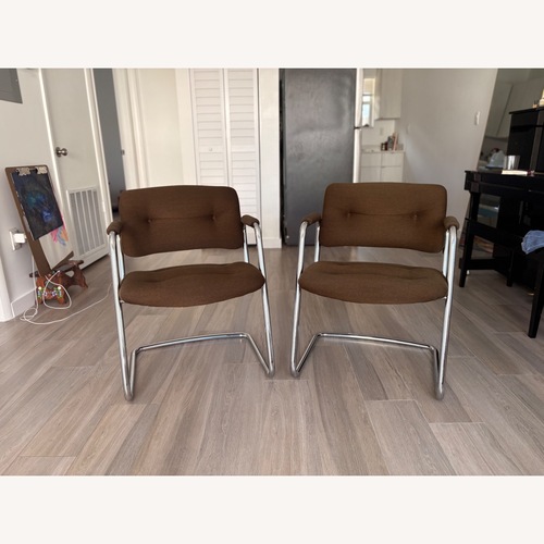 Used Steelcase 421 Dark Brown Fabric Armchair for sale on AptDeco