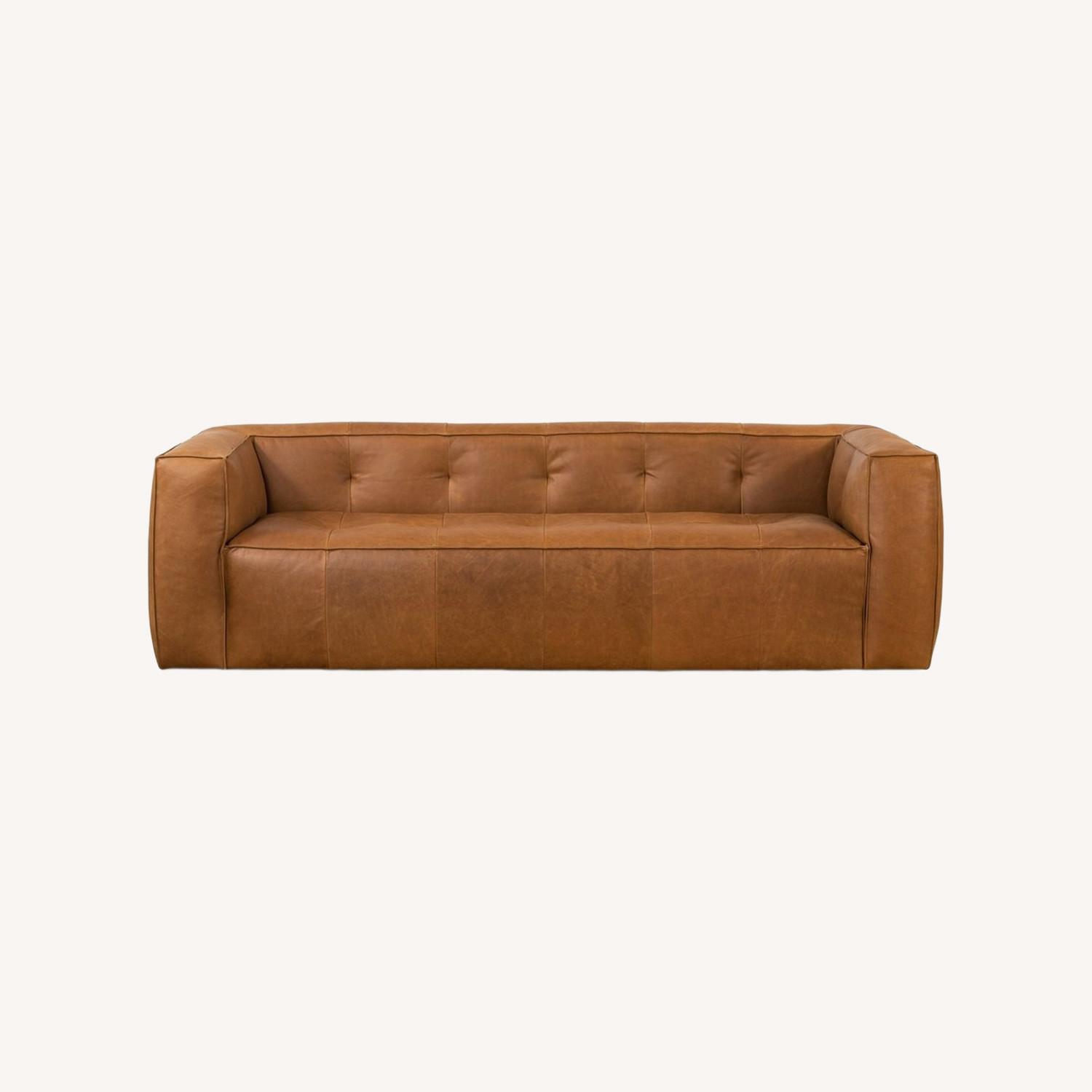 Poly and Bark Capa Dark Brown Leather 3+ Seater Sofa - image-0