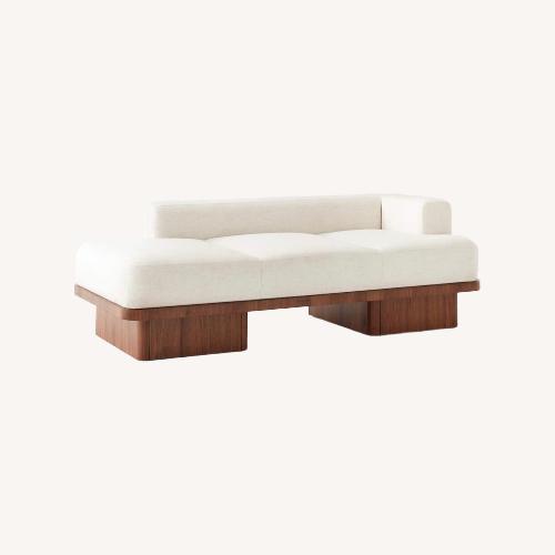 Used CB2 Serafin White Fabric Daybed for sale on AptDeco