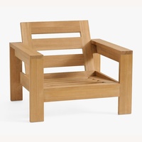 Pottery Barn Malibu Teak Lounge Chair & Cushion