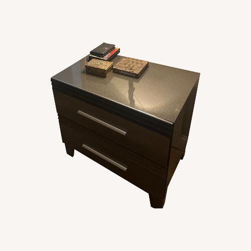 Used Bob's Discount Furniture Light Gray Nightstand for sale on AptDeco