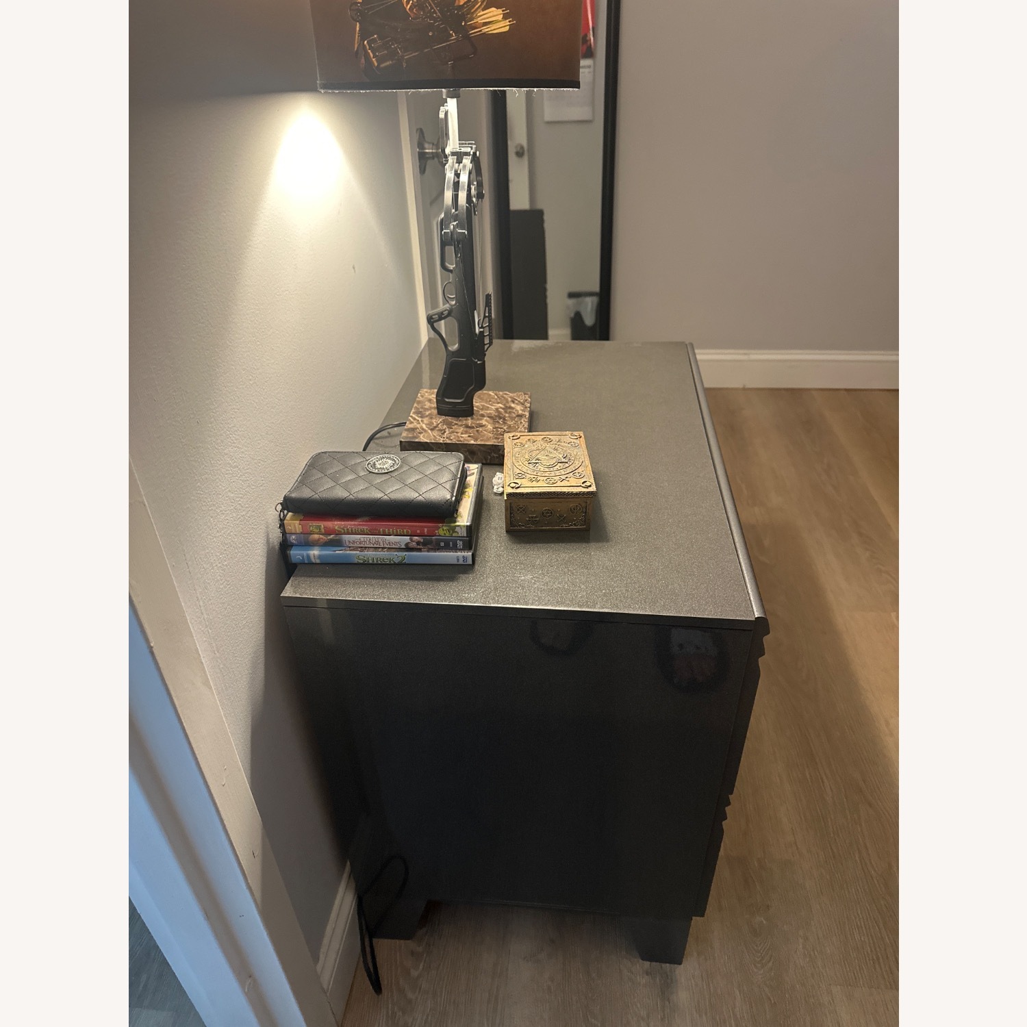 Bob's Discount Furniture Light Gray Nightstand - image-1